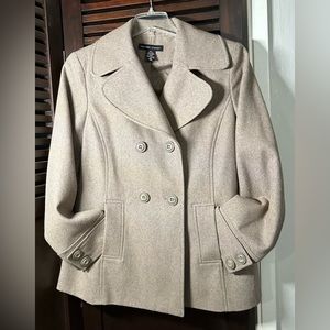New York & Co. Gray Wool/Polyester Coat Size 18
